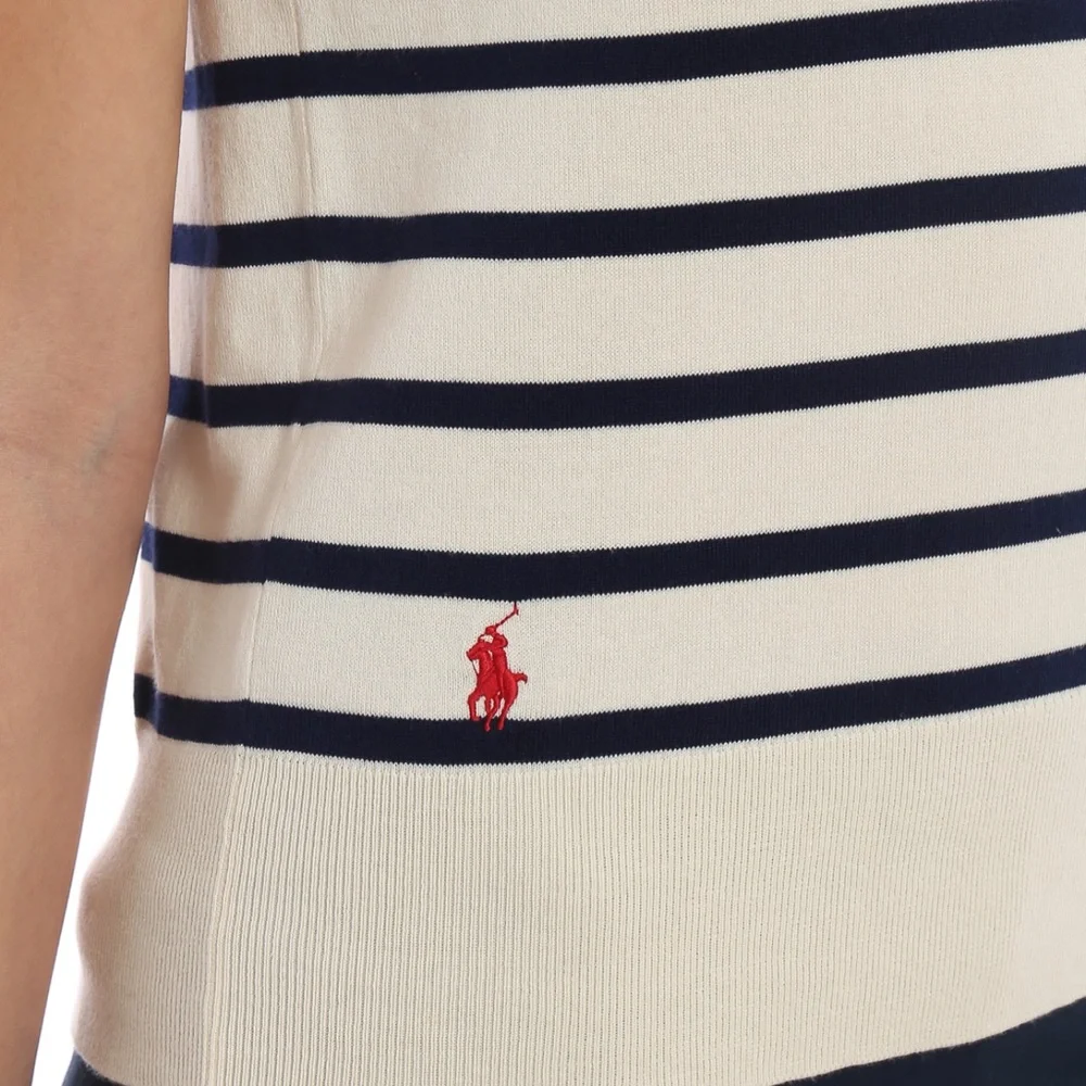 Polo Ralph Lauren Striped Cotton Blend Crew Neck Short Sleeve Sweater NWT XS - Picture 3 of 10